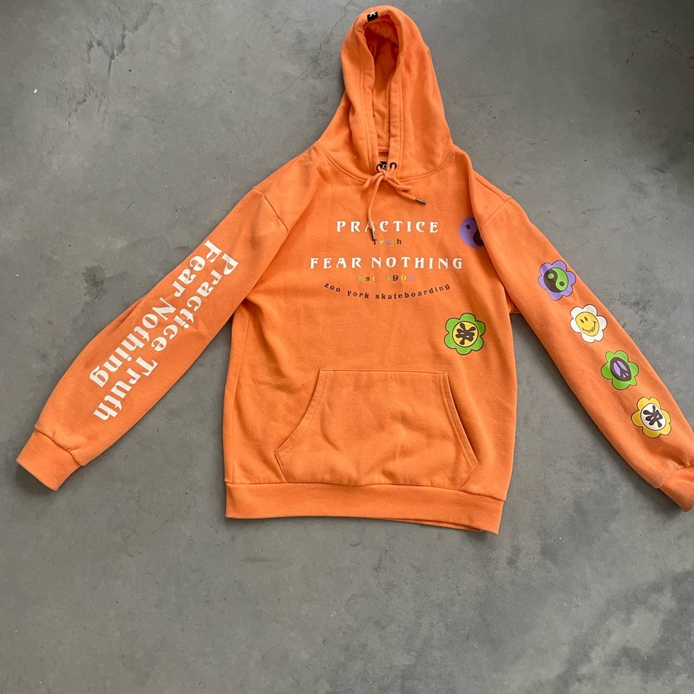 Orange Graphic Hoodie